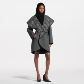 Oversized Collar Wrap Grau
