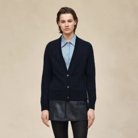 Buttoned Cashmere Schwarz