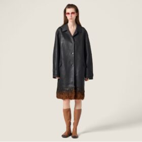 Single-Breasted Double Wool Anthrazit/Braun