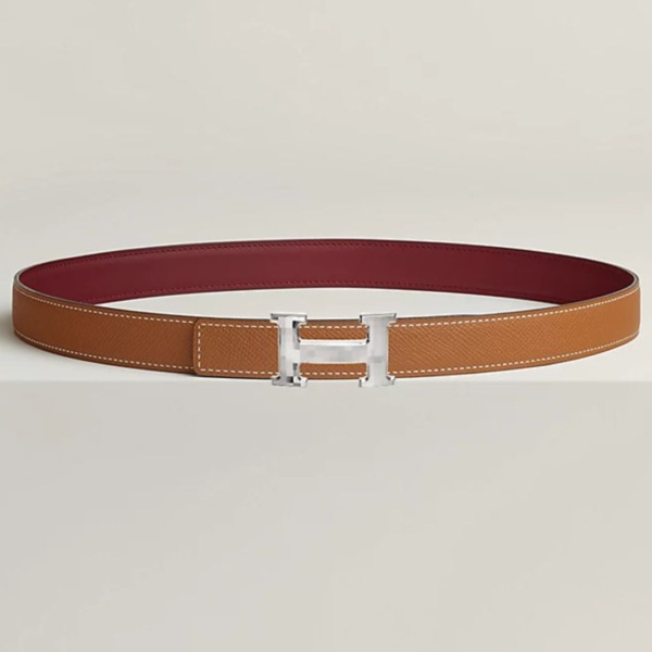 Reversible Leather Strap Silber 2.4 cm