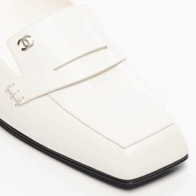 Shiny Calfskin Weiß 1 cm