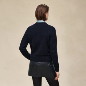 Buttoned Cashmere Schwarz