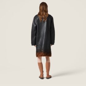 Single-Breasted Double Wool Anthrazit/Braun