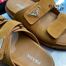 Wildleder Band Sandals Beige-Braun