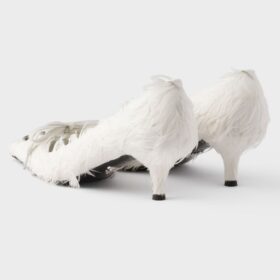 Feather-Embellished Weiß 5.5 cm