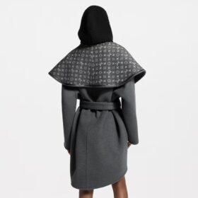 Oversized Collar Wrap Grau