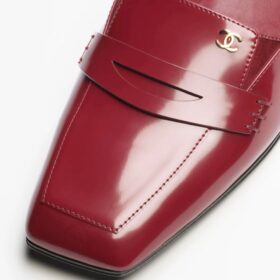 Shiny Calfskin Burgund 1 cm