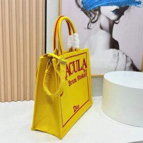 Book Tote Bestickter gelber und roter  41 cm