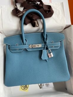 Birkin 35 Bleu Jean Togo