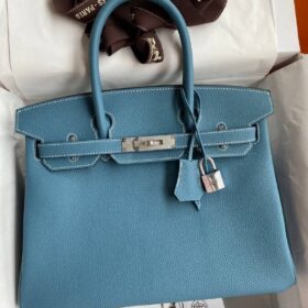 Birkin 35 Bleu Jean Togo