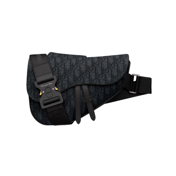 Schwarzer Oblique Jacquard