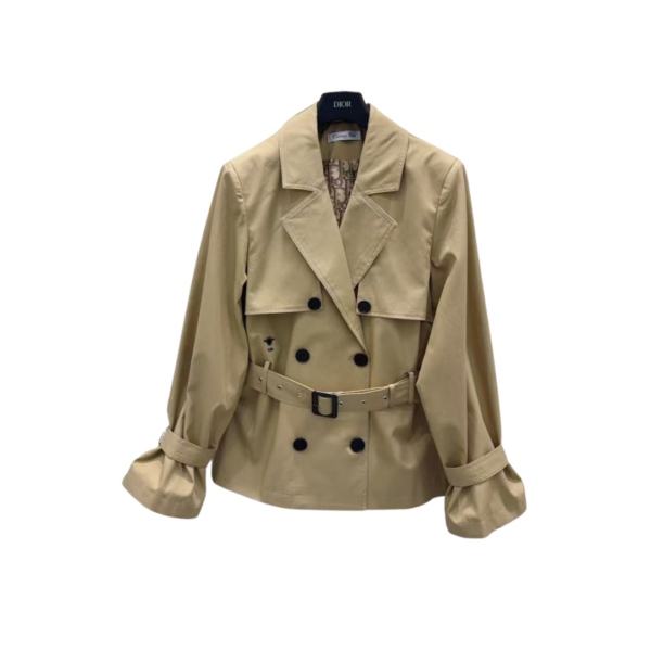Beige Kurz Trenchcoat