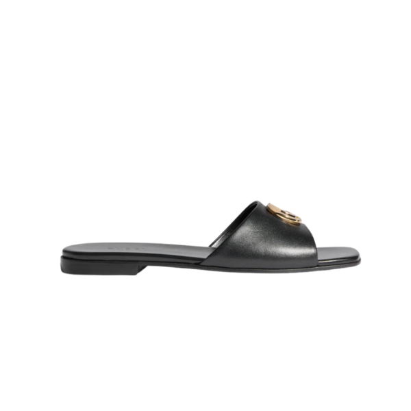 Slide Sandal Double G Schwarz / Gold