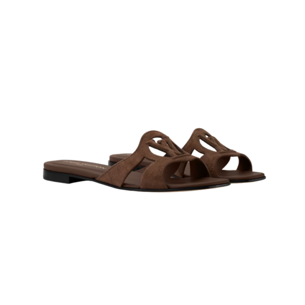 Isola Flat Mule Dunkles Schokoladenbraun