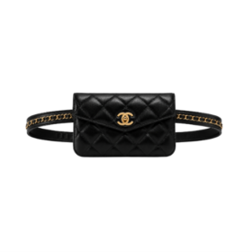 Gürteltasche Schwarz/Gold 18.5 cm