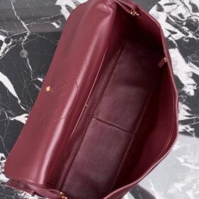 Maxi Flap Bag Bordeaux/Gold 38.5 cm