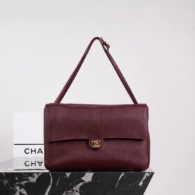 Maxi Flap Bag Bordeaux/Gold 38.5 cm