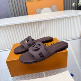 Isola Flat Mule Dunkles Schokoladenbraun