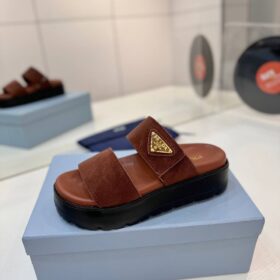 Nubuck Slides Dunkelbraun