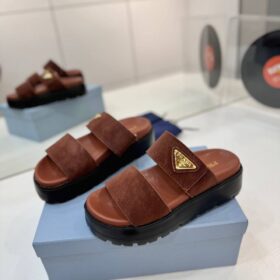 Nubuck Slides Dunkelbraun