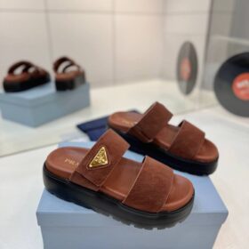 Nubuck Slides Dunkelbraun