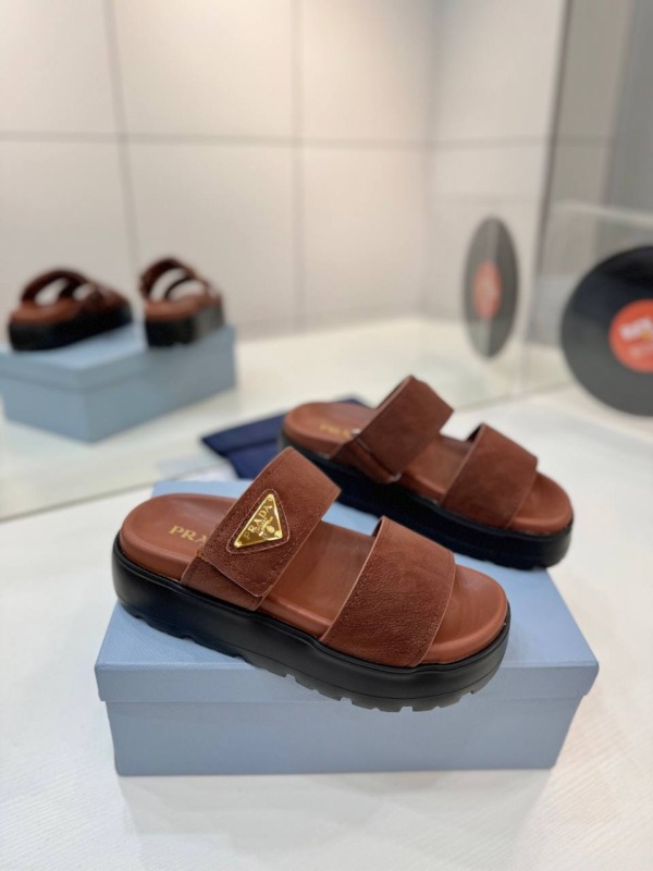 Nubuck Slides Dunkelbraun