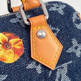 Speedy Monogram Flowers Denim18 cm