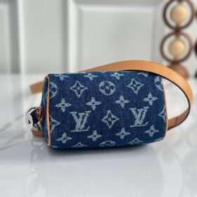 Speedy Monogram Flowers Denim18 cm