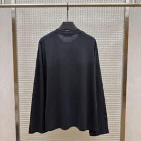Long-Sleeved Crew-Neck Schwarz
