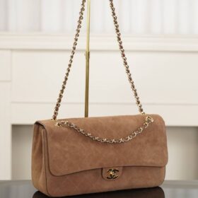 Maxi Flap Tasche Camel 32 cm