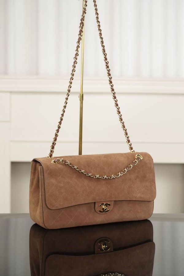 Maxi Flap Tasche Camel 32 cm