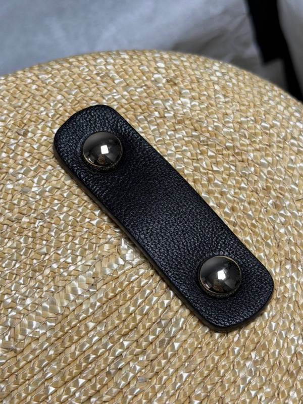 Geflochtenes Stroh Beige/Schwarz 54cm