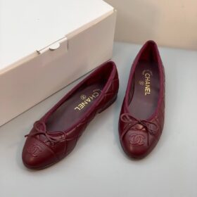 Ballerinas – Lammleder Burgund