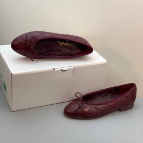 Ballerinas – Lammleder Burgund