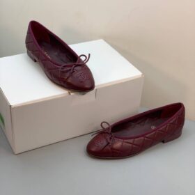 Ballerinas – Lammleder Burgund