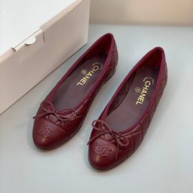 Ballerinas – Lammleder Burgund