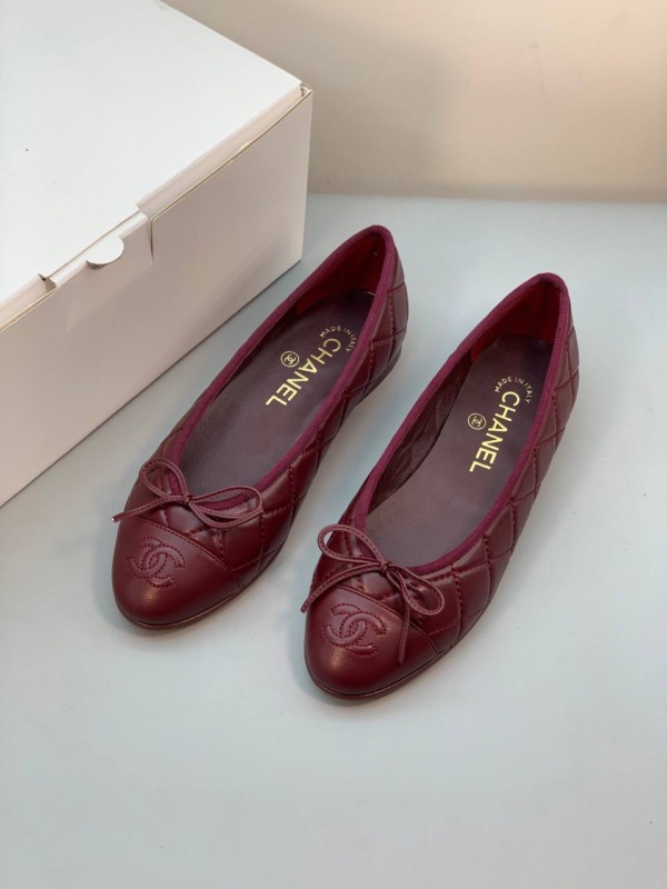 Ballerinas – Lammleder Burgund