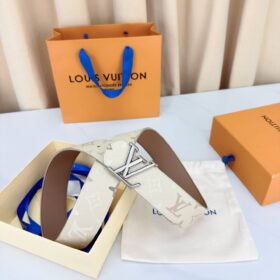Damier Reversible Beige/Braun 4 cm