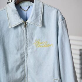 Blouson im Workwear-Stil aus Denim mit gestickter Signatur