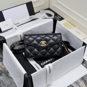 Gürteltasche Schwarz/Gold 18.5 cm