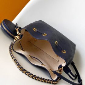 Bella Beuteltasche Marineblau / Gold 22 cm