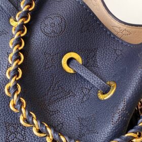Bella Beuteltasche Marineblau / Gold 22 cm