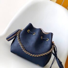 Bella Beuteltasche Marineblau / Gold 22 cm