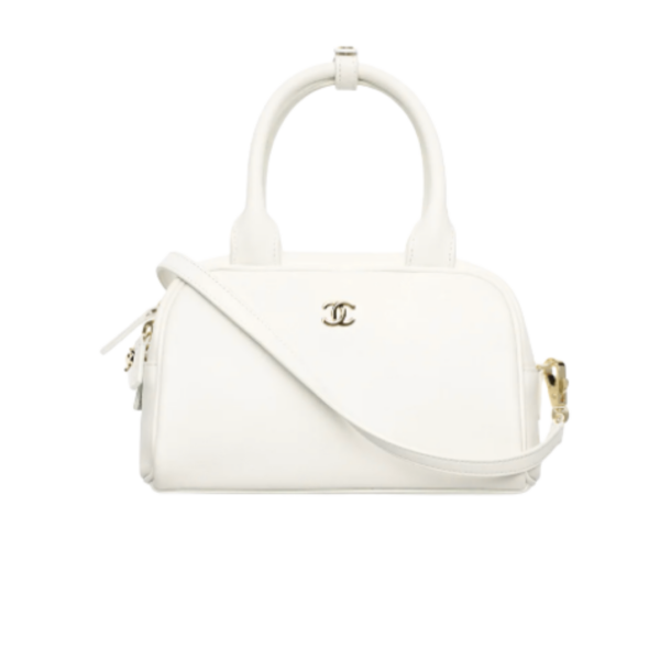 Clutch Elfenbeinweiß/Gold 21 cm