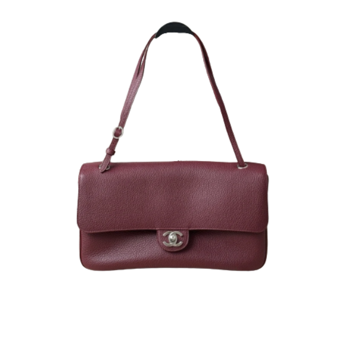 Maxi Flap Bordeaux/Silber 32 cm
