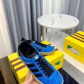GG Gazelle Blaue Monogramm Schwarz Lederstreifen