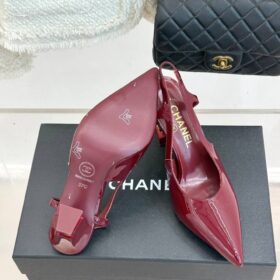 Slingbacks Burgund/Gold 9.5 cm