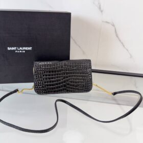 CASSANDRE SHINY Krokodiloptik/Schwarz 18.5 cm