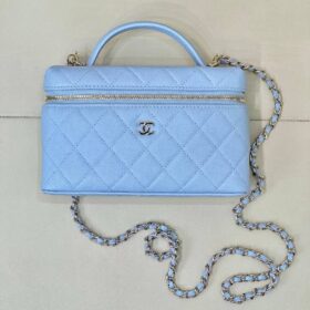 Slim Vanity mit Kette in Blau/Silber 14cm