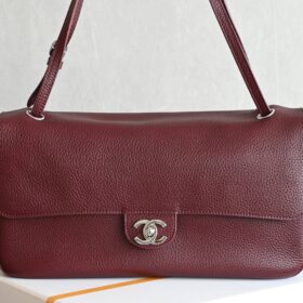 Maxi Flap Bordeaux/Silber 32 cm